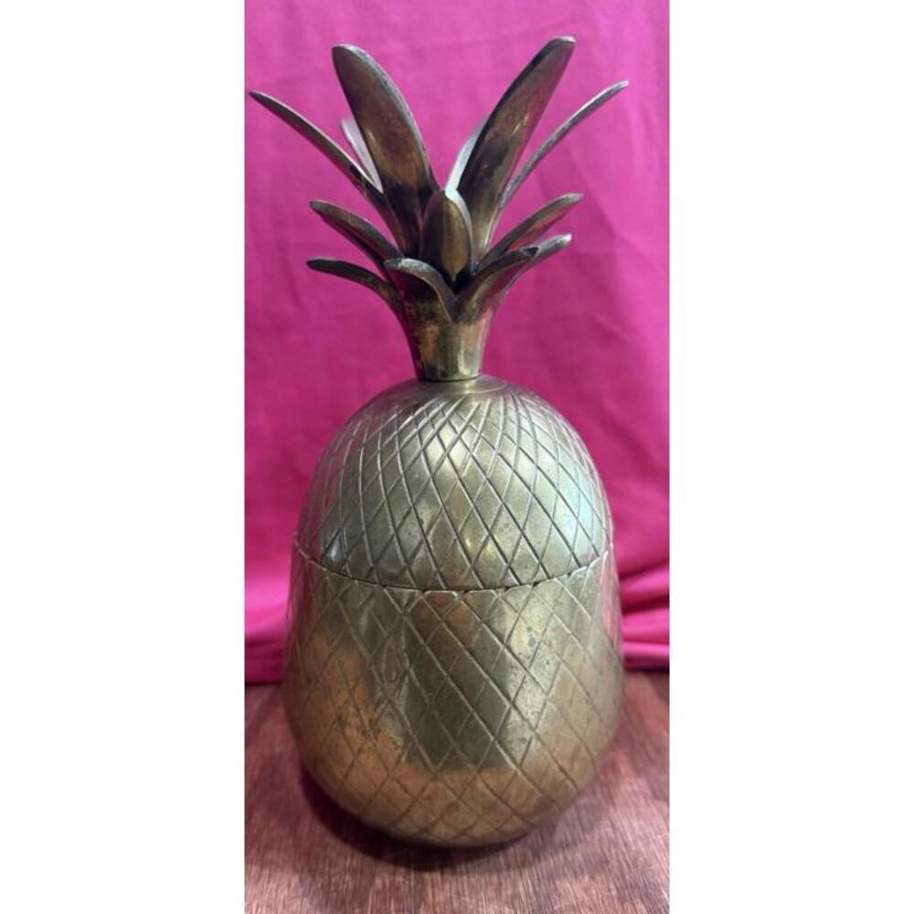 Brass Pineapple Storage Container